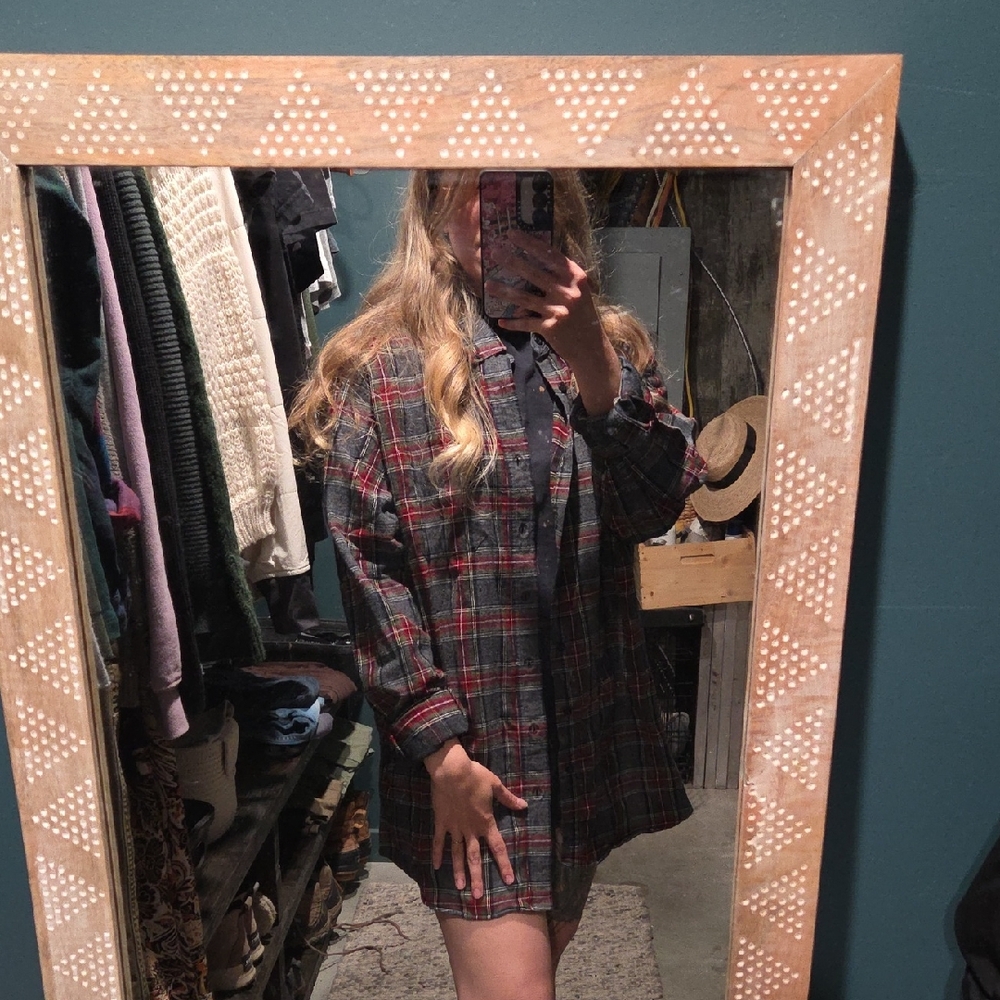 L.L. Bean Red and Black Plaid Shirt